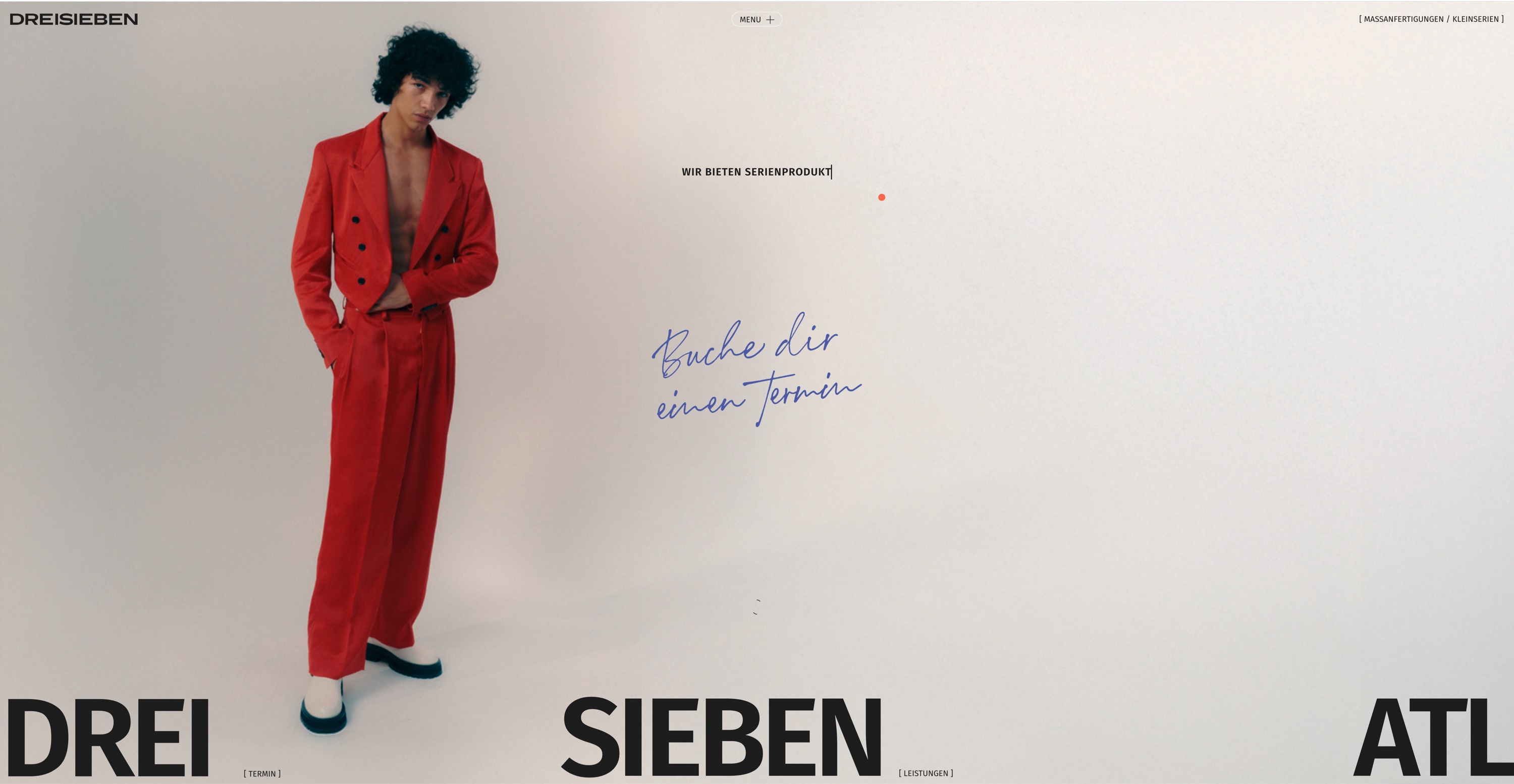 Die individuell entwickelte Website von Atelier DREISIEBEN